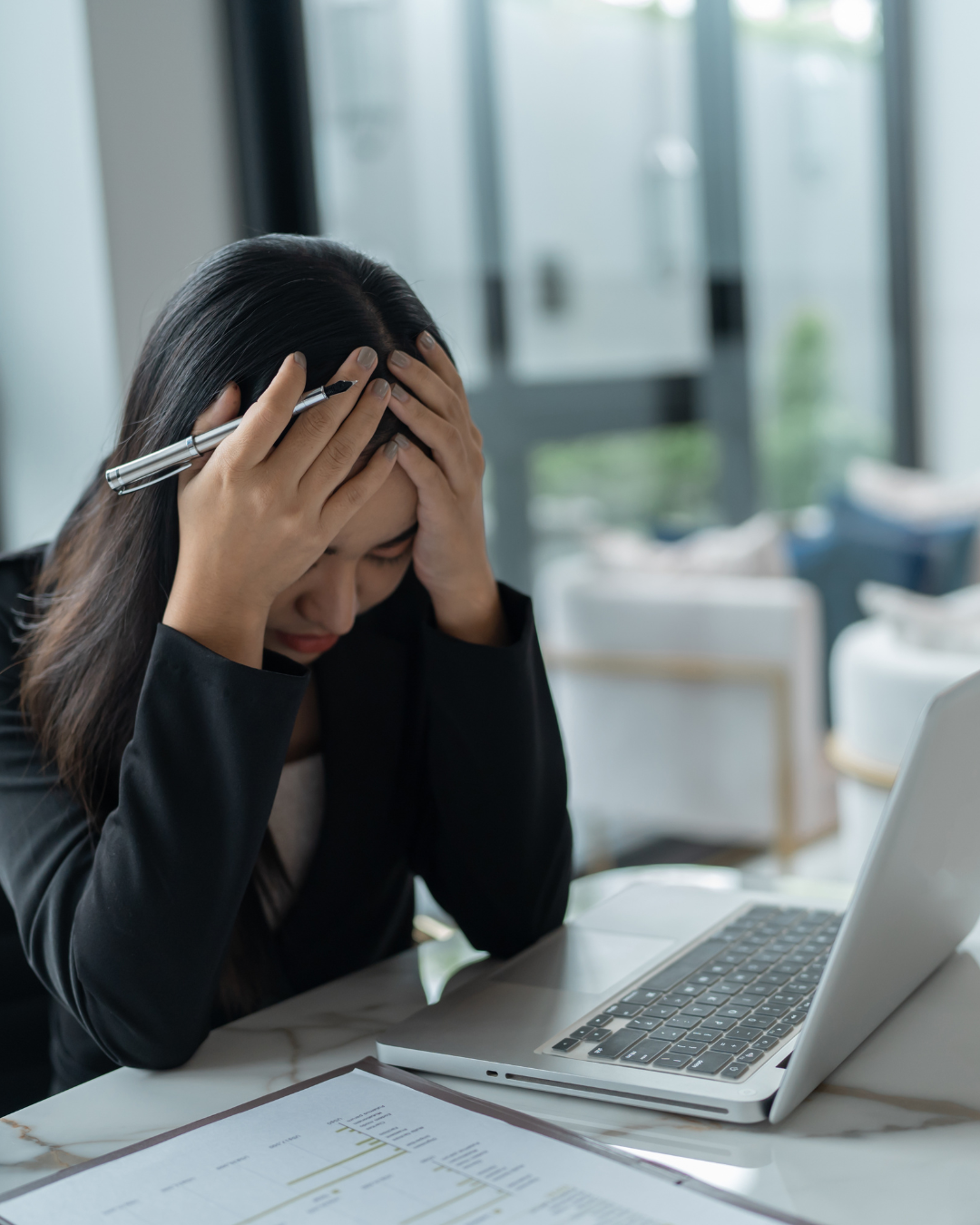 frustrated business owner trying to figure out online business